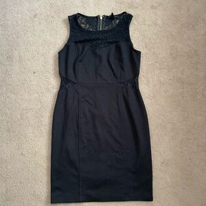 Forever 21 Black Lacy Cutout Midi Dress